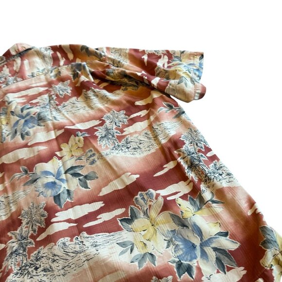 Tommy Bahama 100% Silk Tropical Print Button-Down Shirt Short Sleeve Size 2XL - Picture 11 of 12